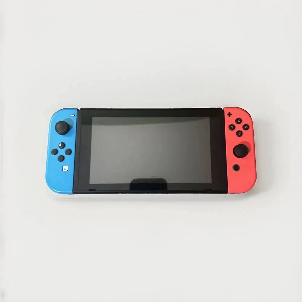 Nintendo Switch HAC-001(-01) 32GB Neon Red Blue Joy-Con Tested Working Reset